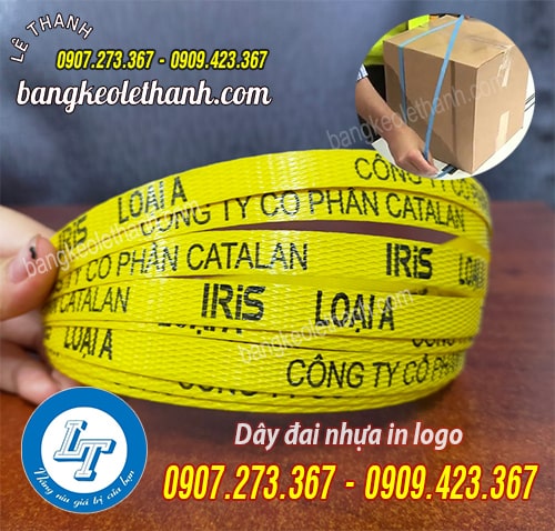 Dây đai nhựa in logo niềng thùng