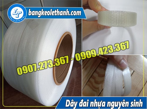 Dây đai nhựa nguyên sinh trắng