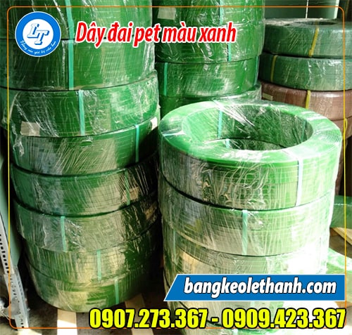 Dây đai pet mau xanh