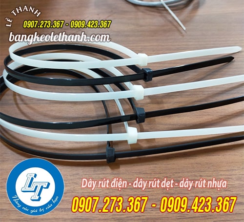 Dây rút dẹt đen trắng