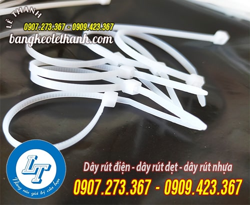 Dây rút dẹt màu trắng