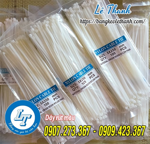 Dây rút màu trắng 25cm