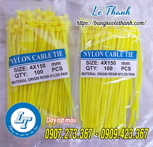 Dây rút màu vàng 15cm giá rẻ