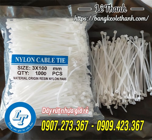 Dây rút nhựa 1 tấc màu trắng giá rẻ