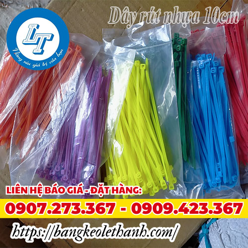 Dây rút nhựa 10cm đủ màu giá rẻ