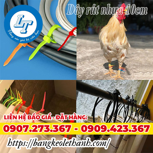 Dây rút nhựa 10cm đủ màu giá rẻ
