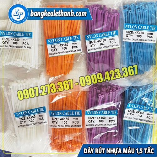 Dây rút nhựa màu 150cm