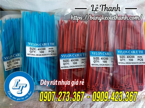 Dây rút nhựa màu 2 tấc giá rẻ Hà Nội