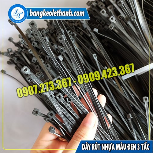 Dây thít nhựa màu đen 3 tấc