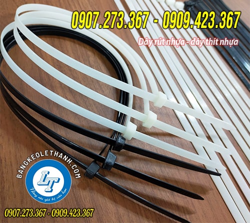 Dây rút nhựa màu đen, màu trắng giá sỉ