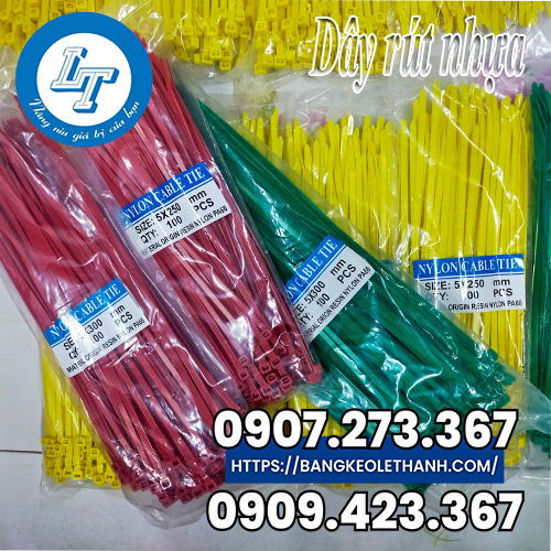 Dây rút nhựa màu giá rẻ Dây rút nhựa màu giá rẻ