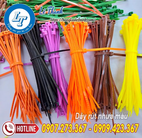 Dây rút nhựa màu giá rẻ bình tân