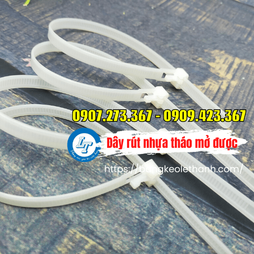 Dây rút nhựa tháo mở được Dây rút nhựa tháo mở được