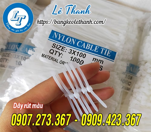Dây rút nhựa trắng 100mm