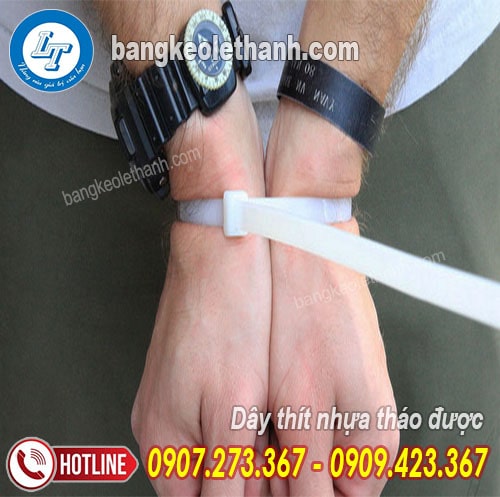 Dây thít nhựa tháo mở được có độ dẻo cao Dây thít nhựa tháo mở được có độ dẻo cao
