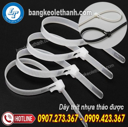 Dây thít nhựa tháo mở được Dây thít nhựa tháo mở được