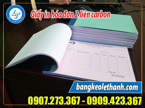 Giấy in hóa đơn 2 liên carbonless dạng tờ