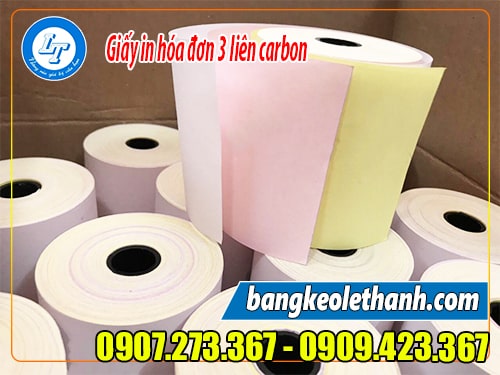 Giấy in hóa đơn 3 liên carbonless dạng cuộn