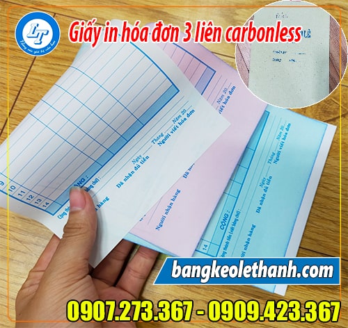 Giấy in hóa đơn 3 liên dạng tờ