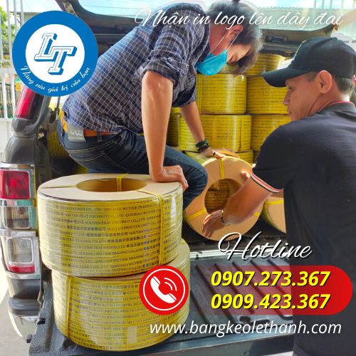 In logo lên dây đai