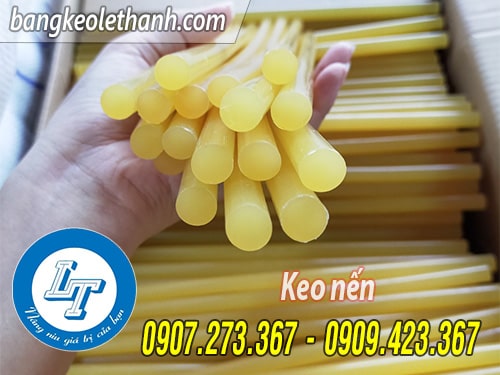 Keo nến lớn màu vàng nhạt