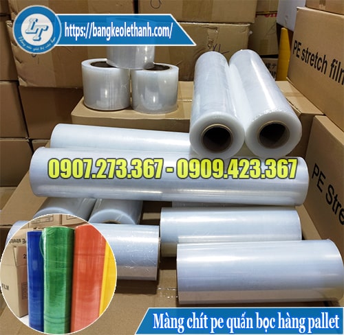Màng chít pe quấn bọc hàng pallet nhiều màu
