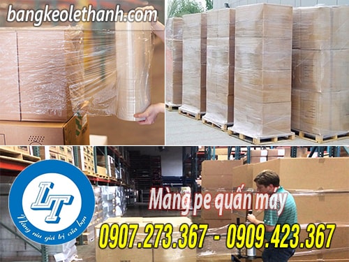 Màng pe quấn máy quấn pallet hàng hóa