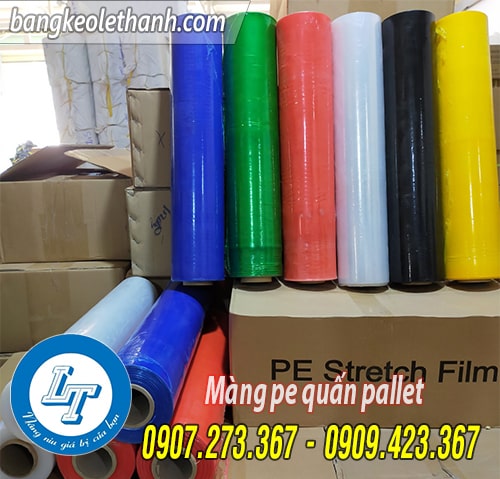 Màng pe quấn pallet đủ màu