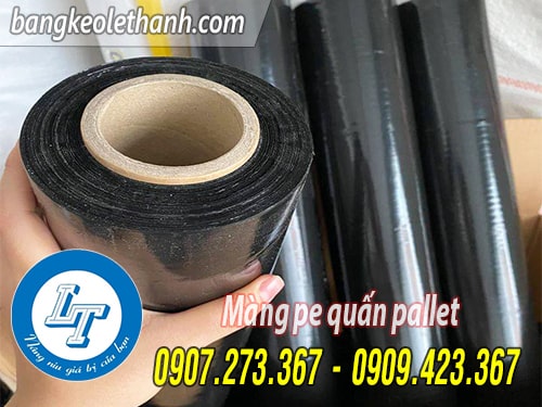 Màng pe quấn pallet màu đen