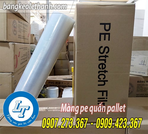 Màng pe quấn pallet màu trắng