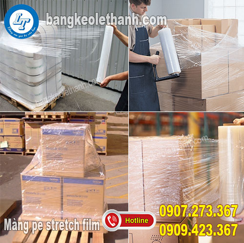 Màng pe stretch fim quấn pallet hàng hóa