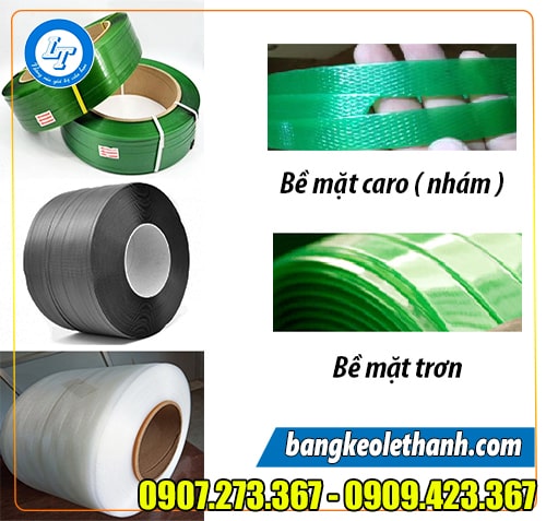 Màu sắc độ trơn nhám của dây đai pet