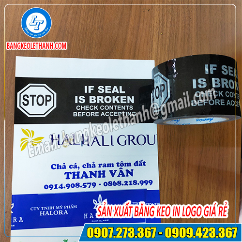 Sản xuất băng keo in logo gái rẻ