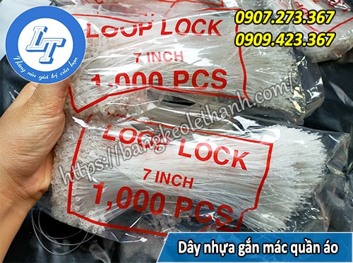 Sỉ dây nhựa gắn mác quần áo
