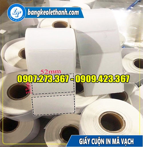 Sỉ giấy cuộn dùng để in mã vạch tại tphcm
