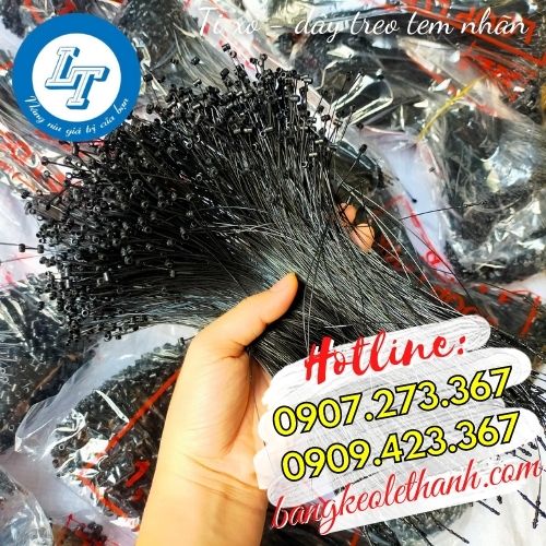 Ti xỏ - dây treo tem nhãn màu đen