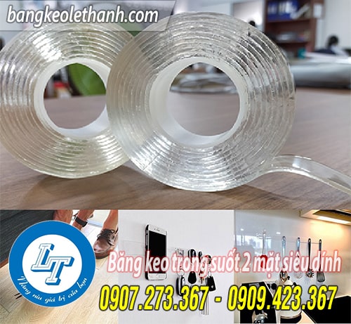 Ứng dụng của băng keo trong suốt 2 mặt siêu dính