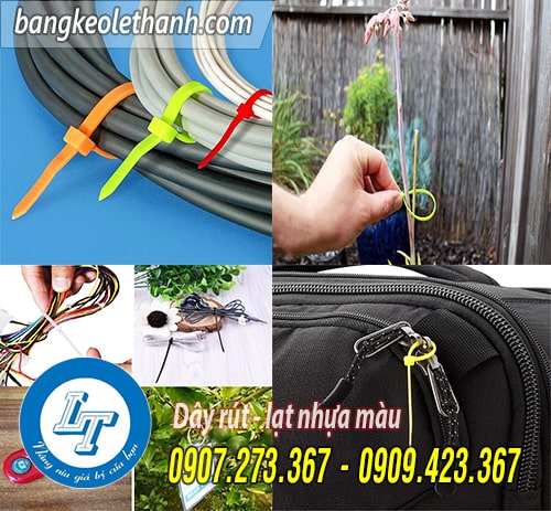 Ứng dụng của dây rút nhựa màu