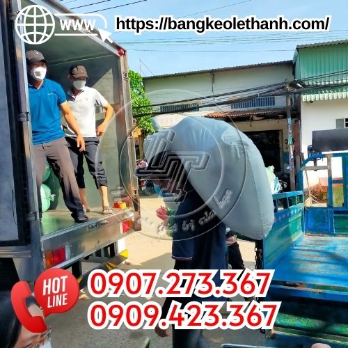 Lên dây rút nhựa màu cho khách