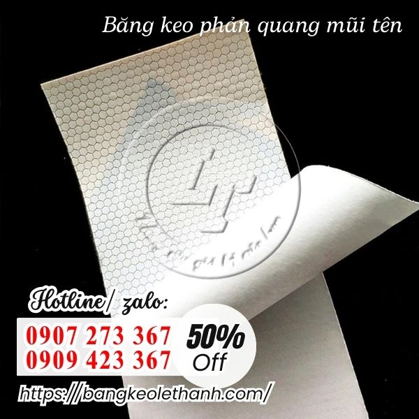 Lớp keo dính băng keo phản quang mũi tên