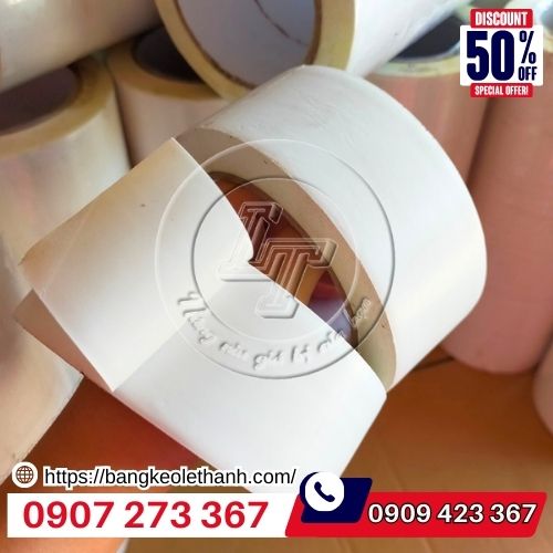 Băng keo dán sàn màu trắng