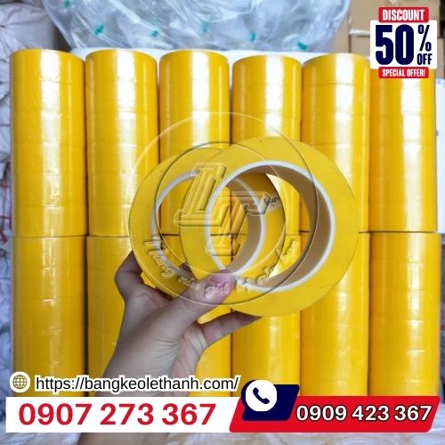 Băng keo dán sàn màu vàng