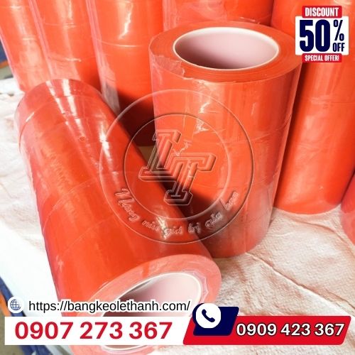 Băng keo dán sàn màu đỏ