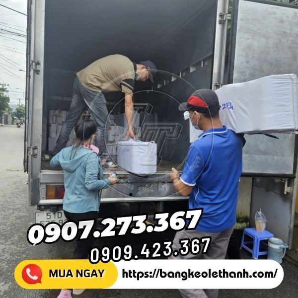 Lên băng keo vải xám cho khách sỉ