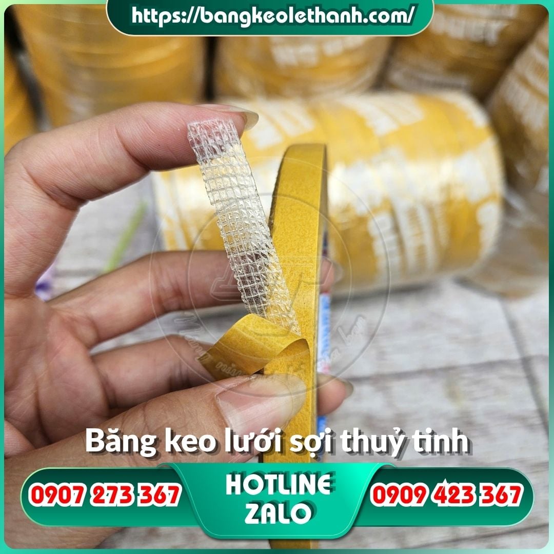 Băng keo lưới 2 mặt sợi thuỷ tinh