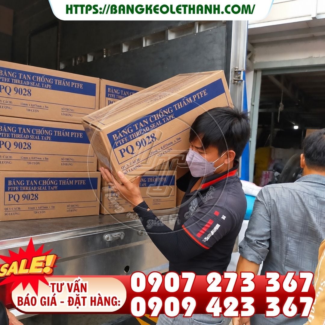 Lên hàng băng keo cao su non PQ 9028 cho khách sỉ HCM