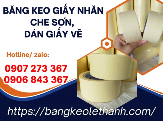 Bán BĂNG KEO GIẤY NHĂN CHE SƠN, DÁN GIẤY VẼ giá sỉ tốt