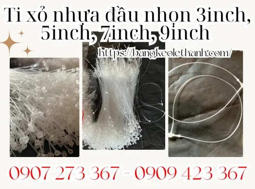 BÁN TI XỎ NHỰA ĐẦU NHỌN 3INCH, 5INCH, 7INCH, 9INCH GIÁ SỈ TỐT
