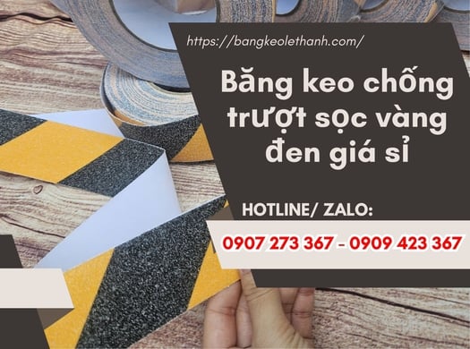 Băng keo chống trượt sọc vàng đen giá sỉ