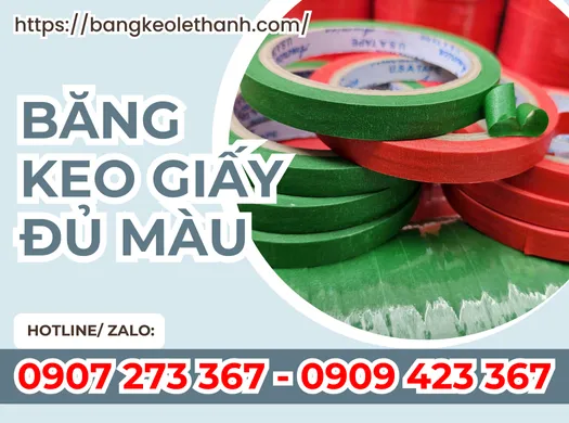 Mua băng keo giấy đủ màu giá rẻ